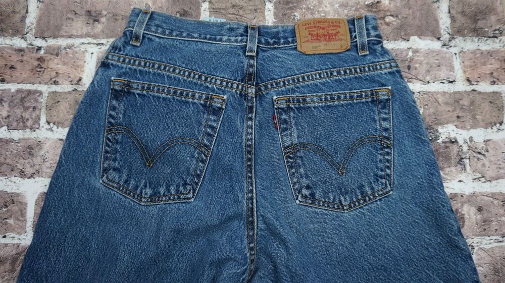 Levis Classic Relaxed 550 Denim Jeans Zip Front Women 8 MisM Tapered Fit Cotton - Picture 3 of 7